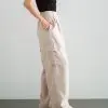 Genaya Cargo Pants Beige - Image 2