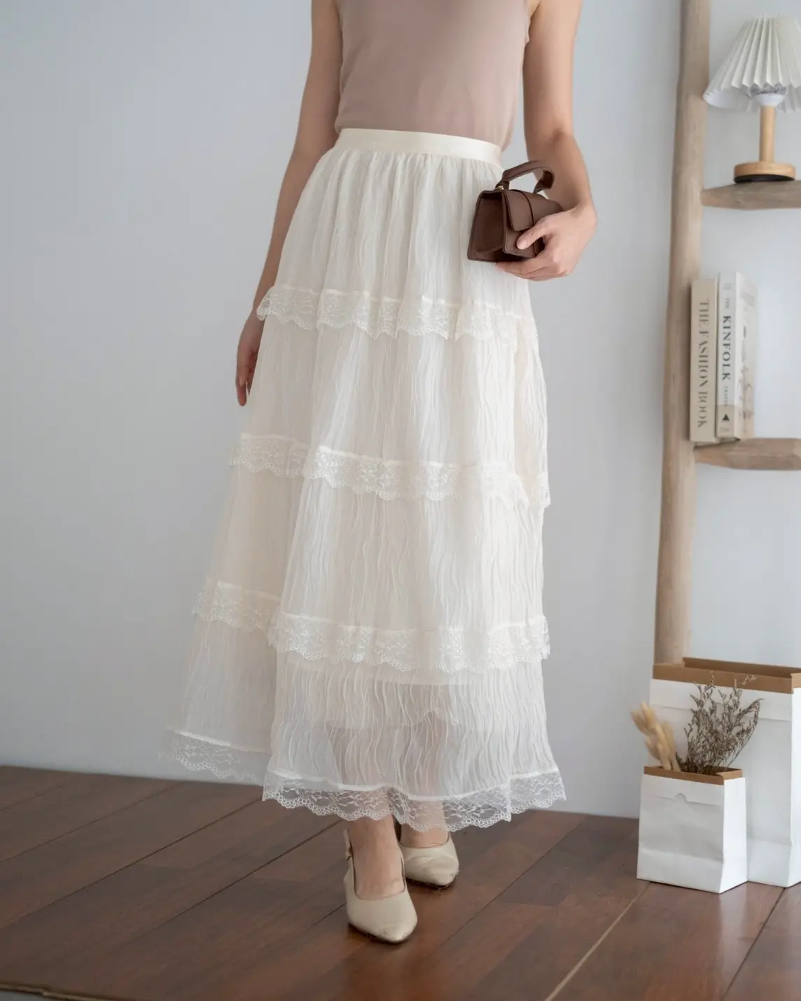Givi Skirt Kode 266F Ivory - Image 3