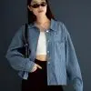 Qahira Denim Jacket Kode 305F Dark Blue - Image 3
