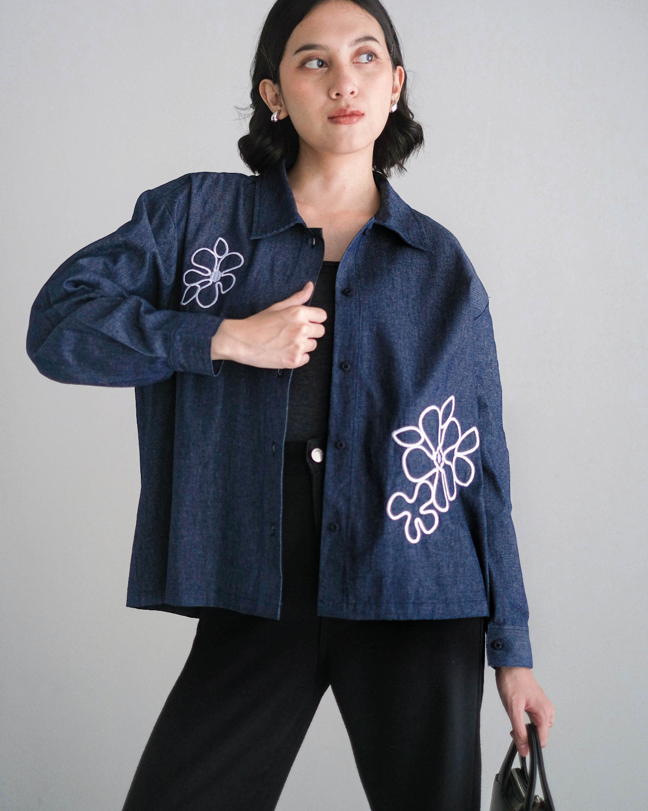 Clemine Denim Shirt Dark Blue - Image 4