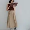 Diora Stripe Skirt Kode 19596 Khaki - Image 3