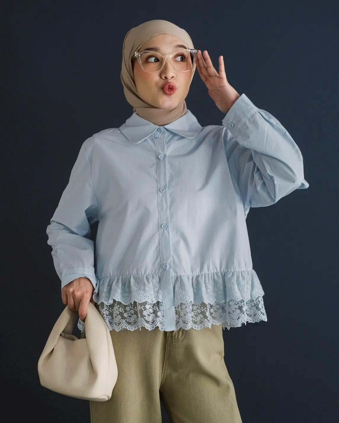 Ingrid Shirt Kode 169F Blue