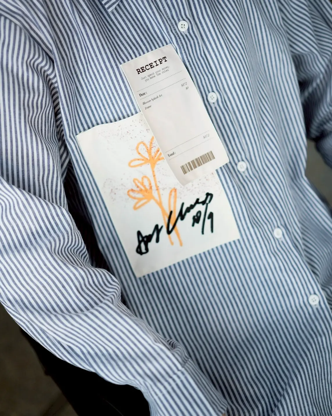 Art Class Stripe Shirt Blue Denim - Image 2