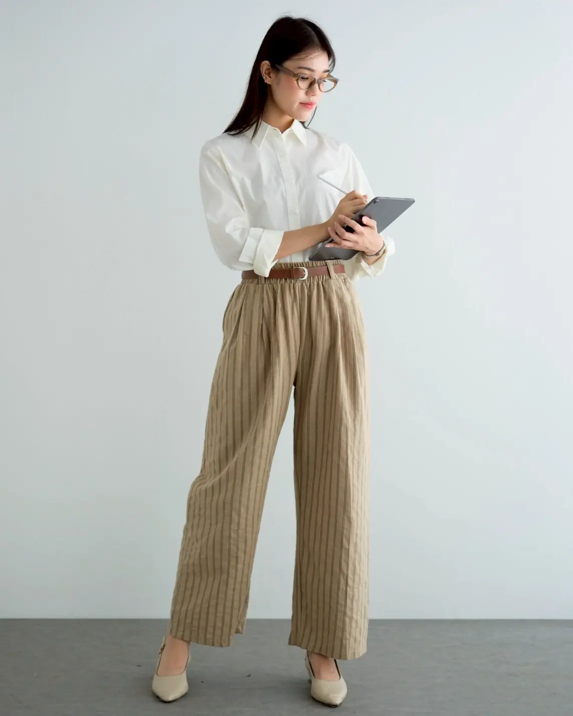 Bevin Stripe Pants Kode 70753 Khaki