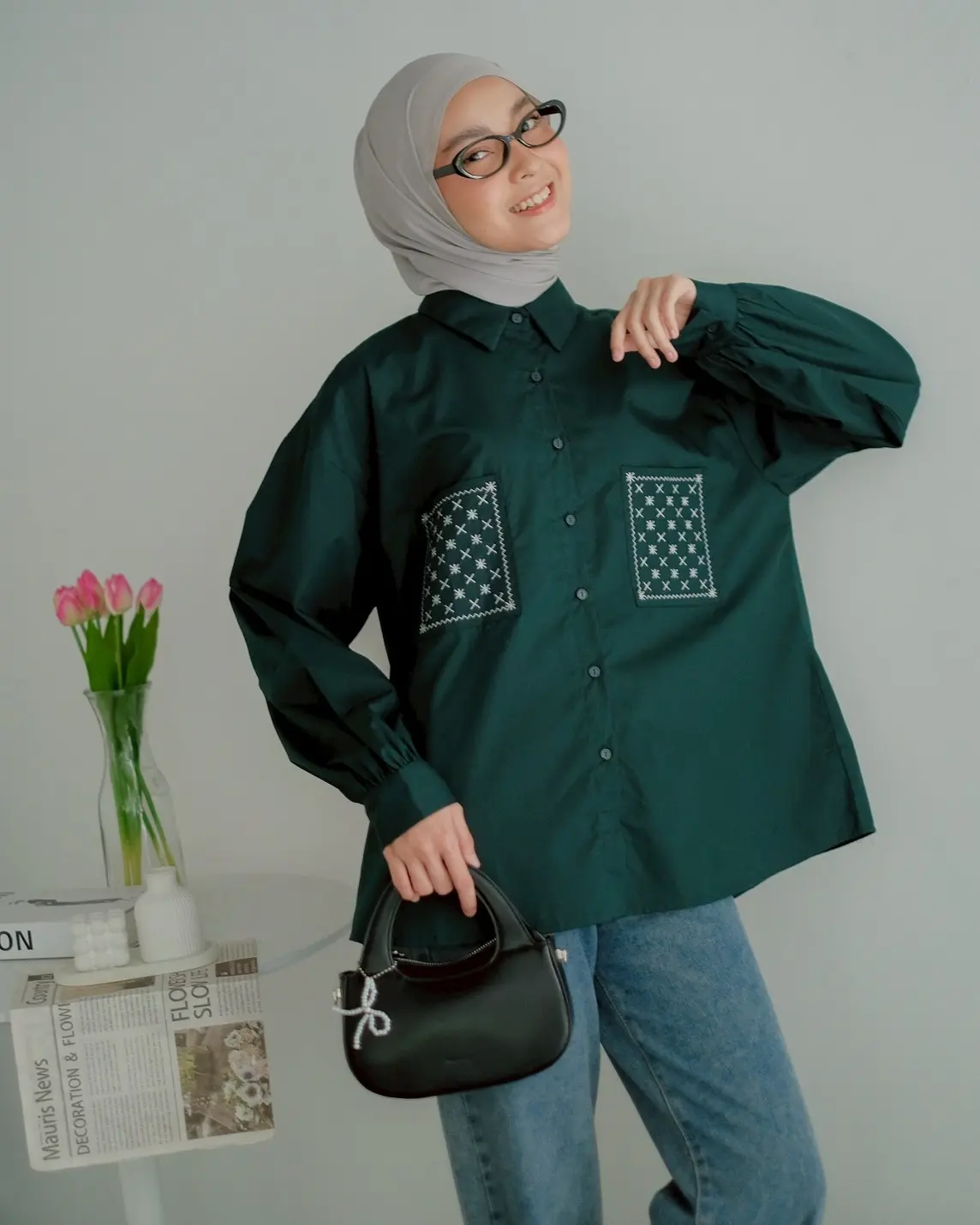 Nivera Shirt Kode 20329 Glass Green - Image 2