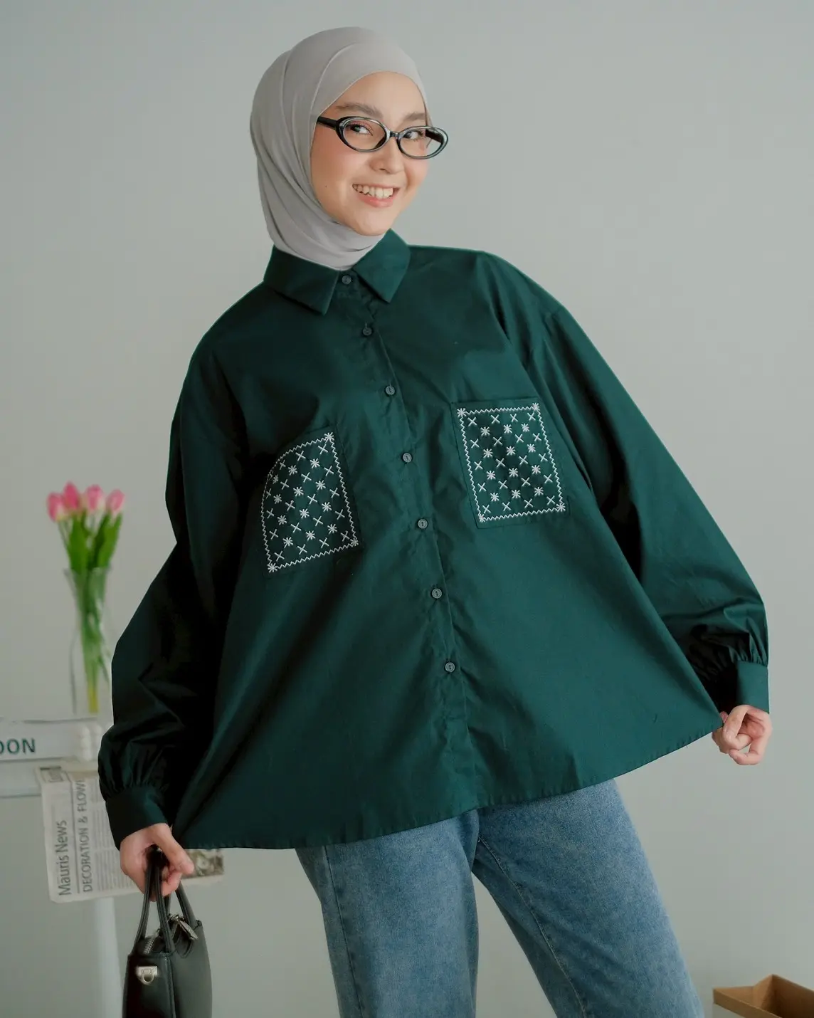 Nivera Shirt Kode 20329 Glass Green