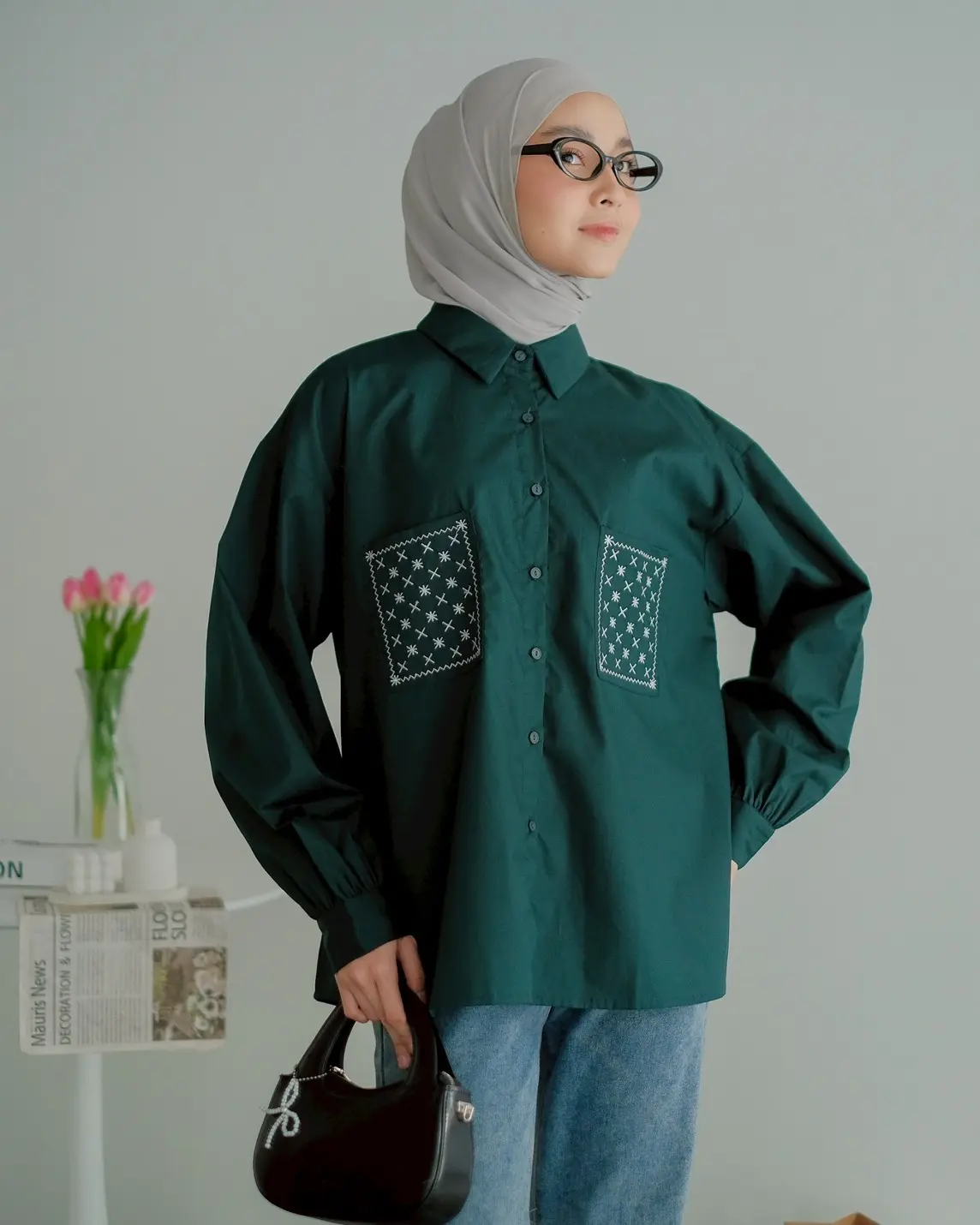 Nivera Shirt Kode 20329 Glass Green - Image 3