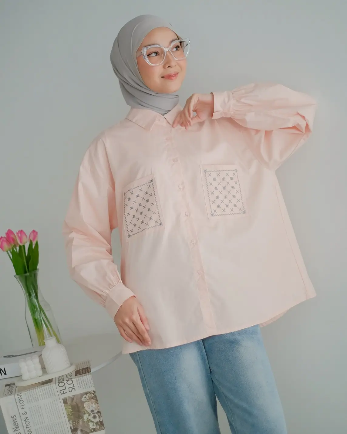 Nivera Shirt Kode 20329 Pink