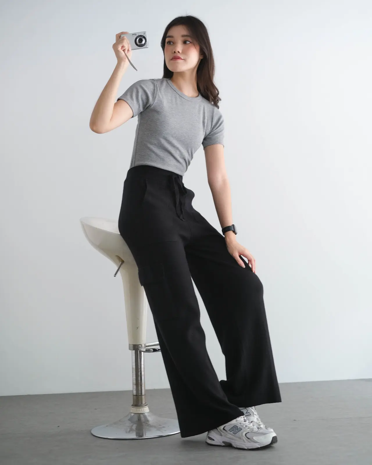 Usria Cullote Pants Kode 355F Black - Image 2