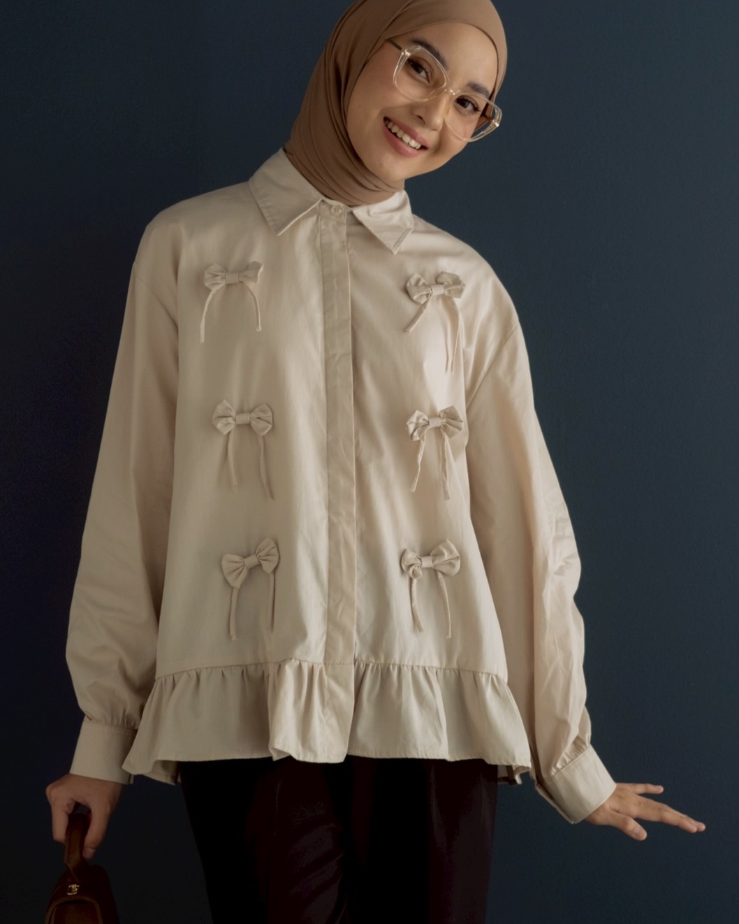Xavyn Shirt Kode K 033 Beige