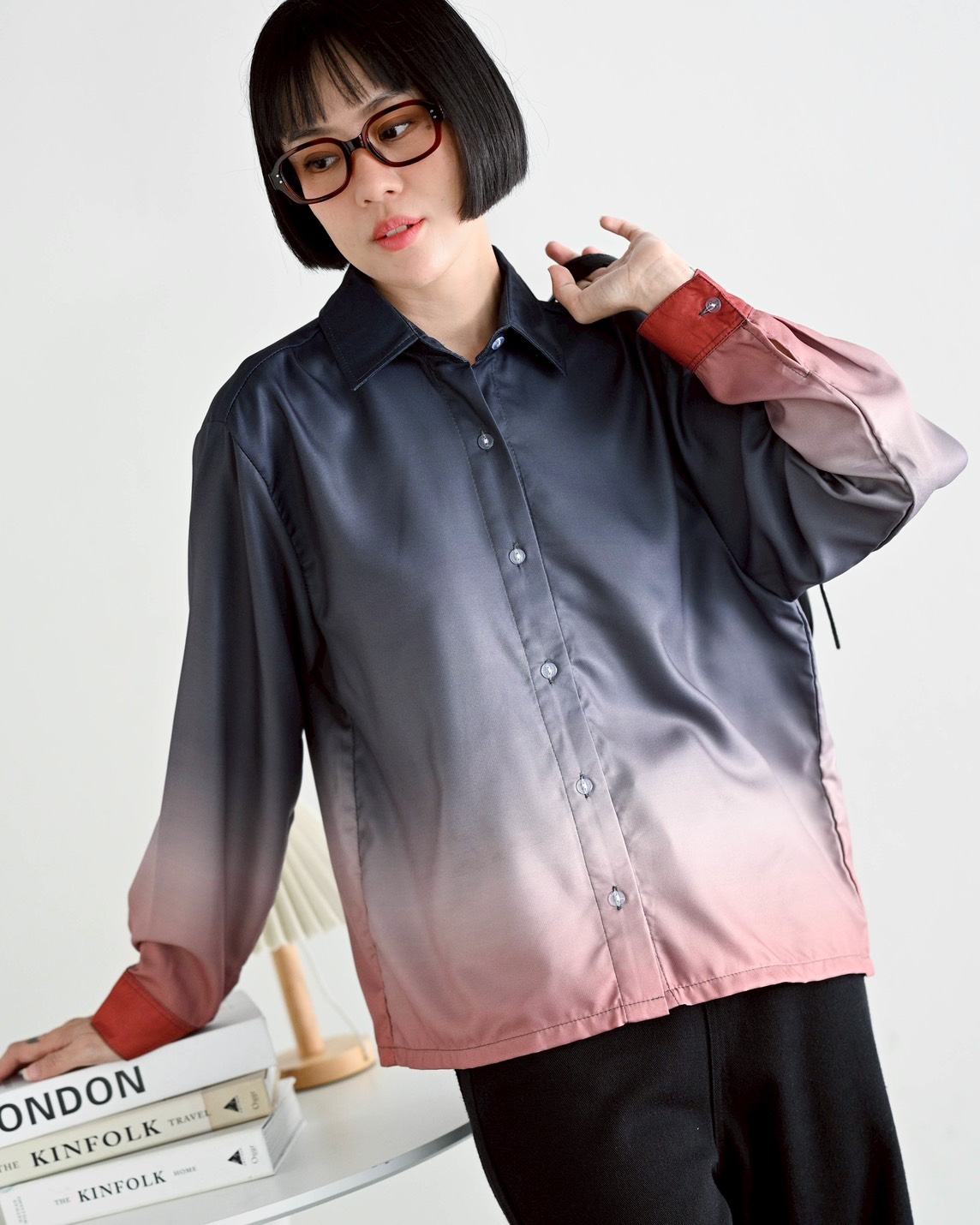 Gradient Shirt Black-Teracotta - Image 2