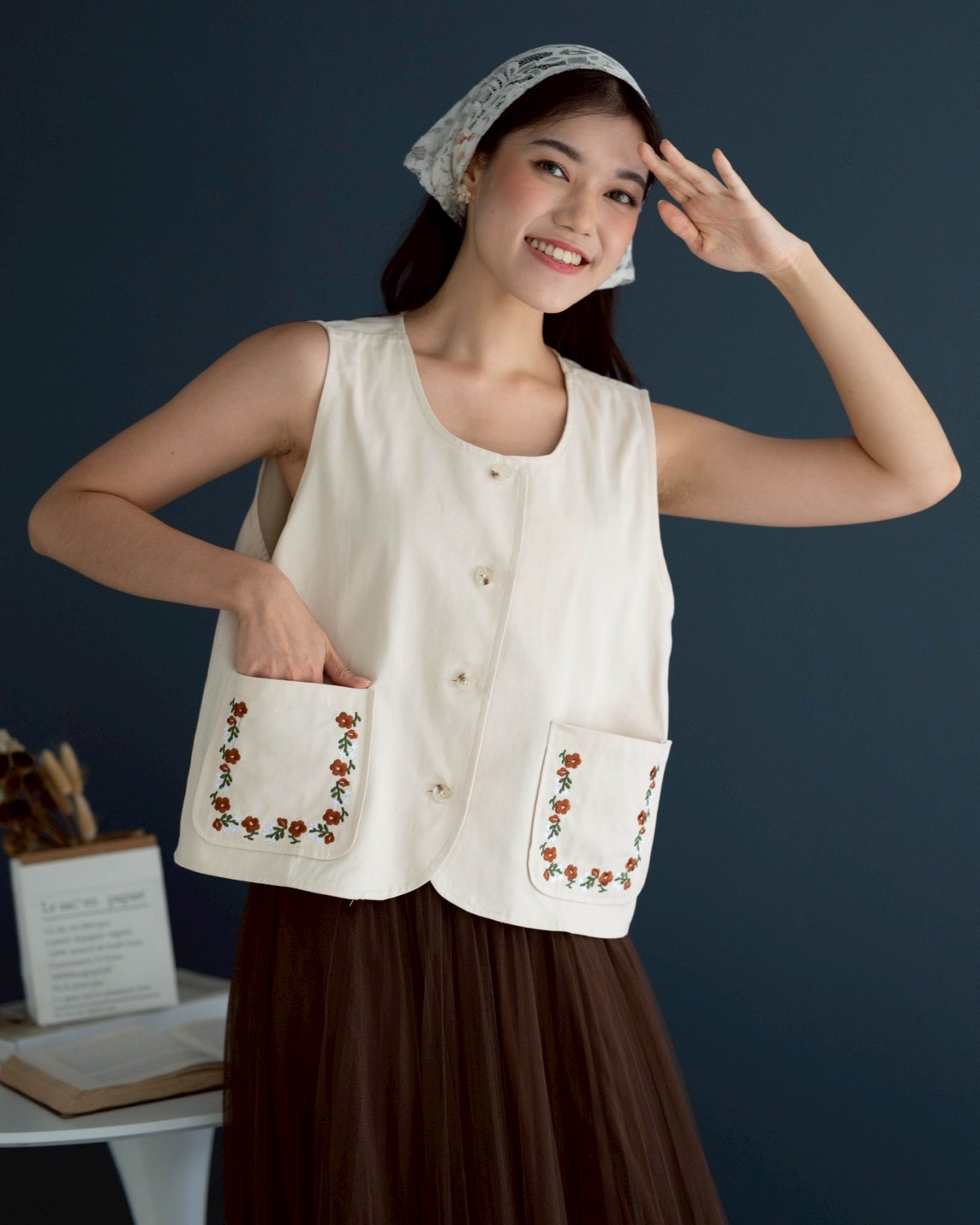 Chiasa Vest Kode 300F Beige - Image 3