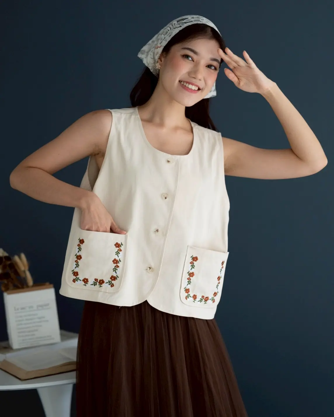 Chiasa Vest Kode 300F Beige - Image 3
