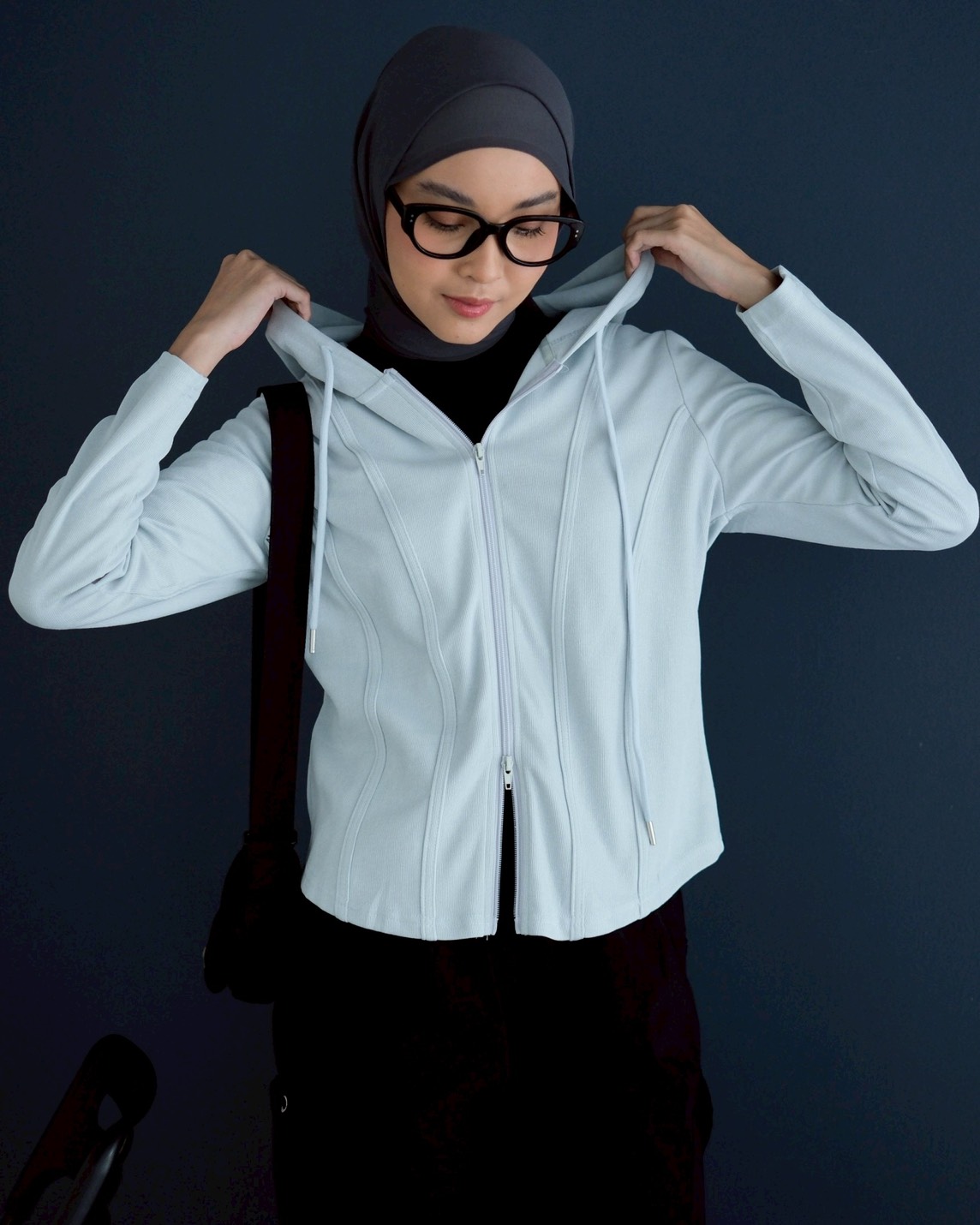 Parisa Hoodie Jacket Kode 298F Sky Blue