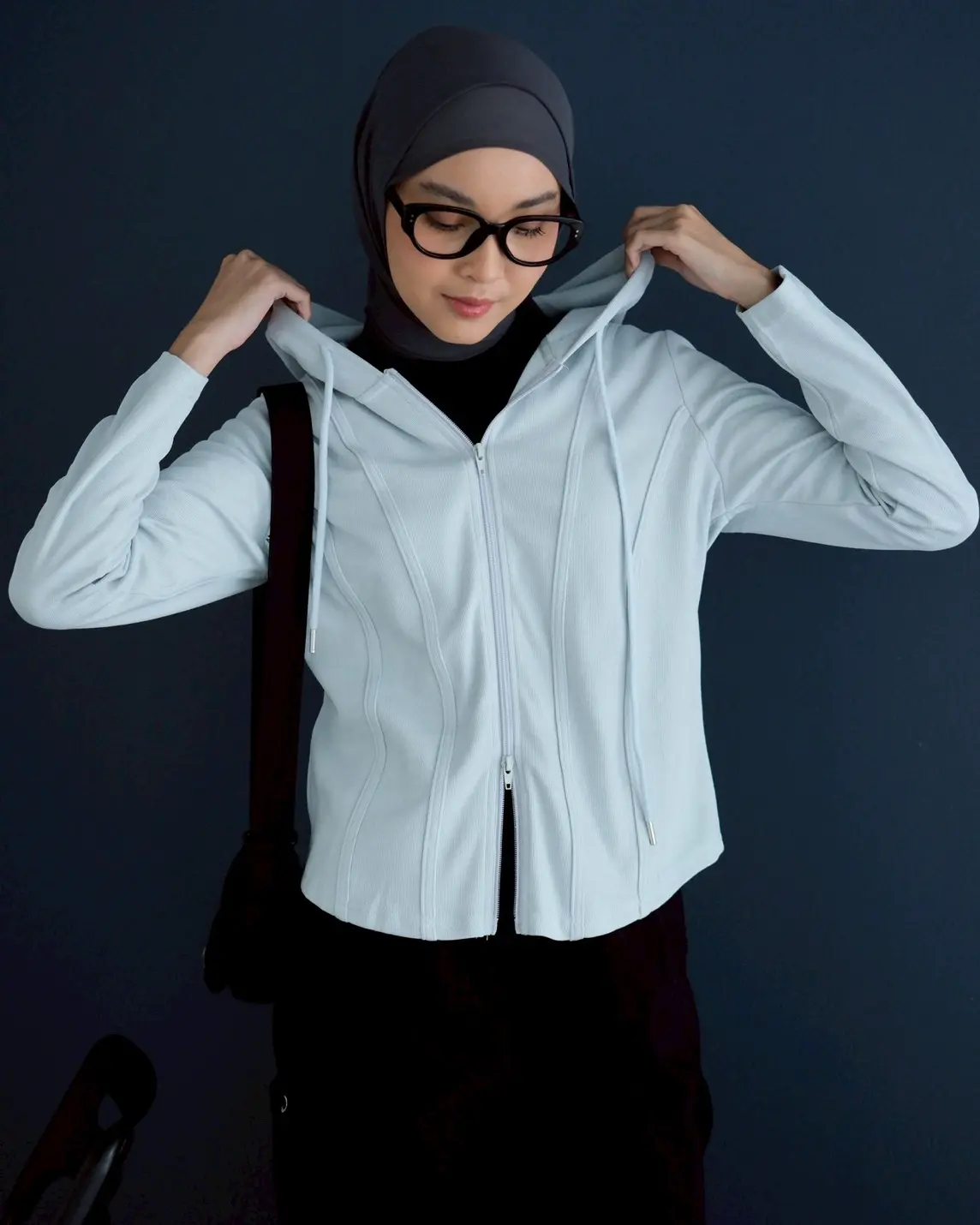 Parisa Hoodie Jacket Kode 298F Sky Blue