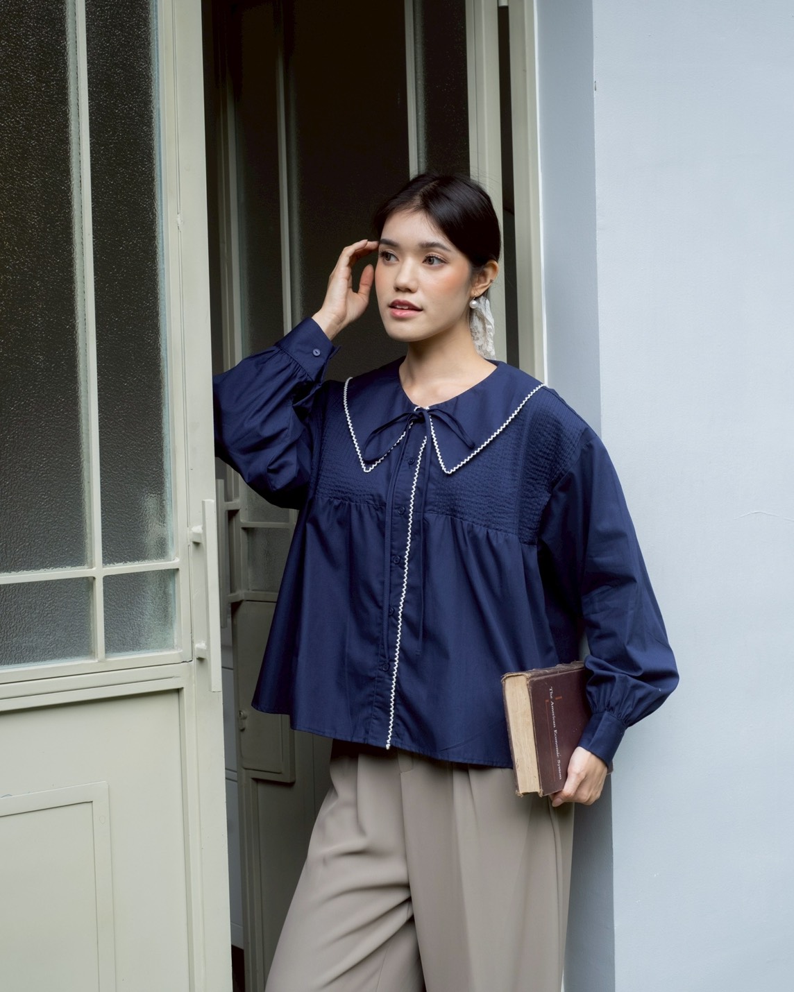 Amela Shirt Kode 1415 Navy