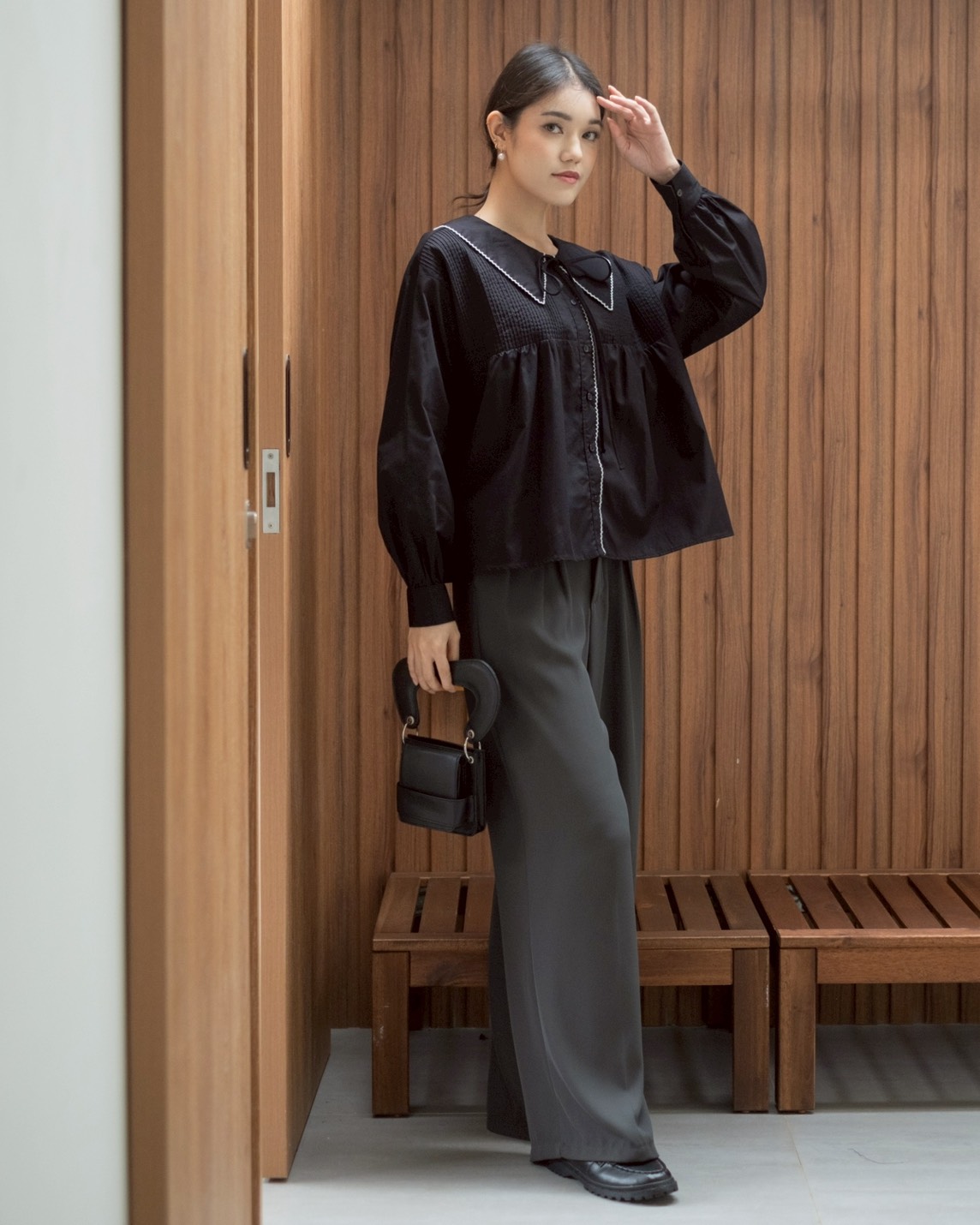 Amela Shirt Kode 1415 Black - Image 2