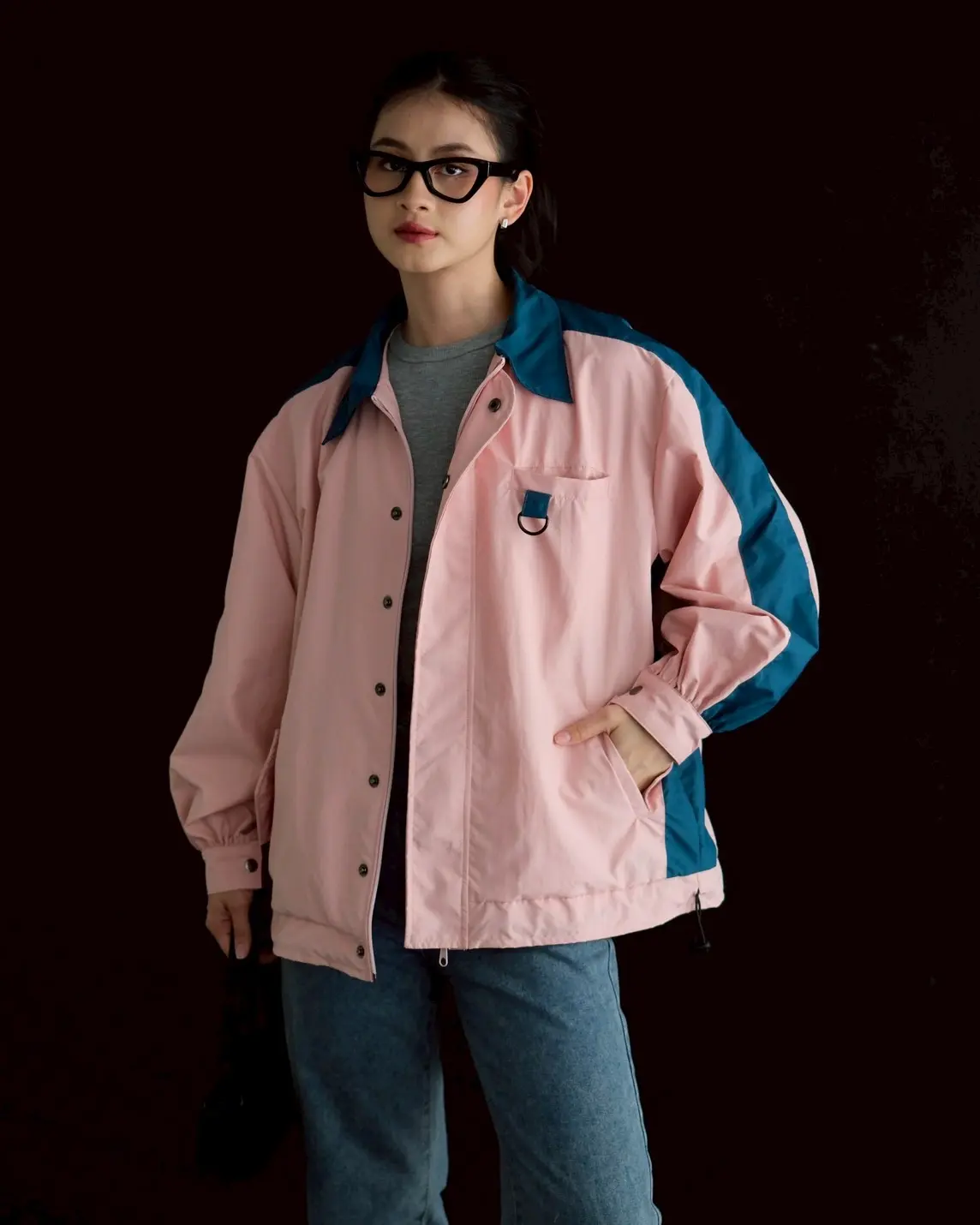 Denaya Jacket Pink-Atlantic Sea - Image 2