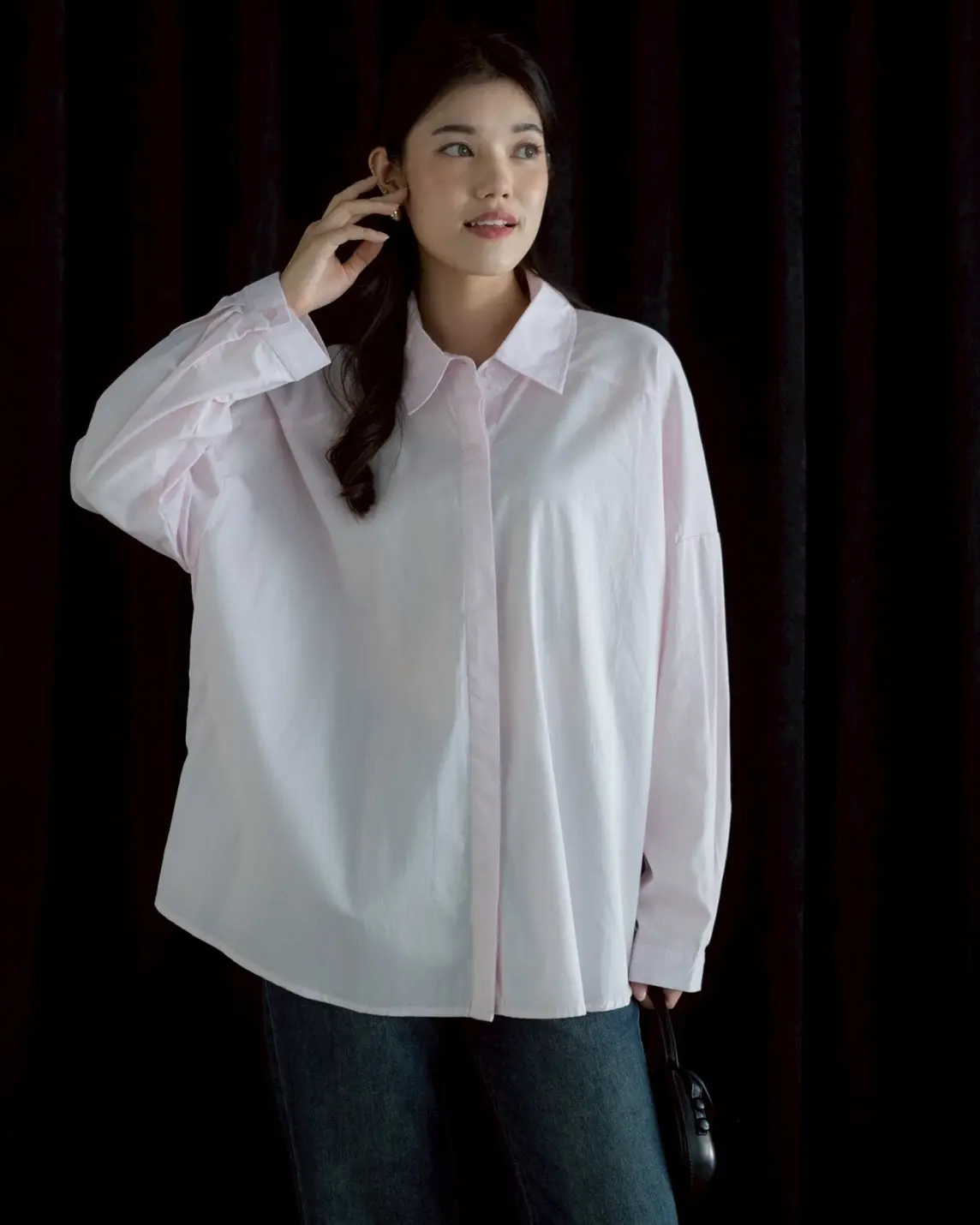 Adnan Shirt Kode K 042 Baby Pink