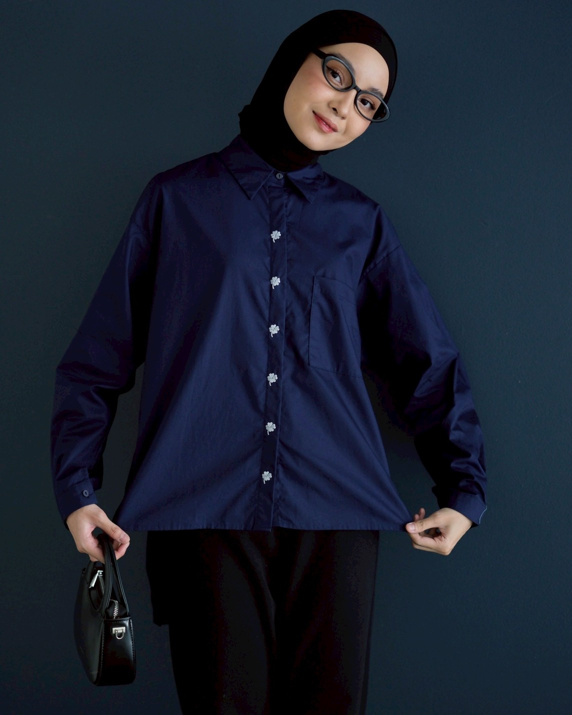 Suerte Shirt Kode 60102 Navy