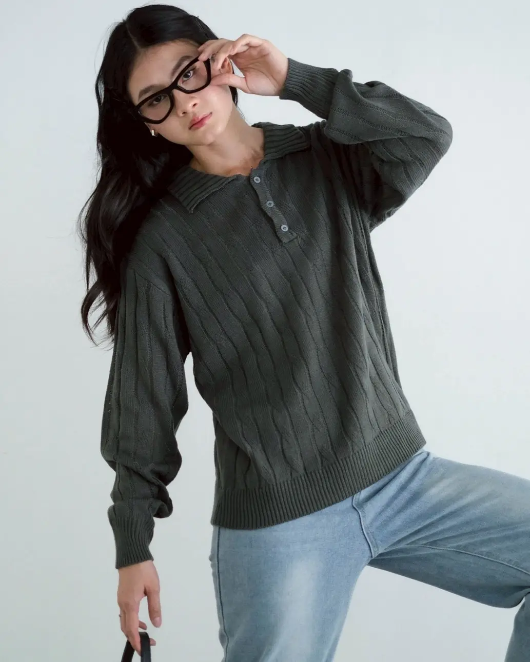 Veralda Sweater Dark Army - Image 2