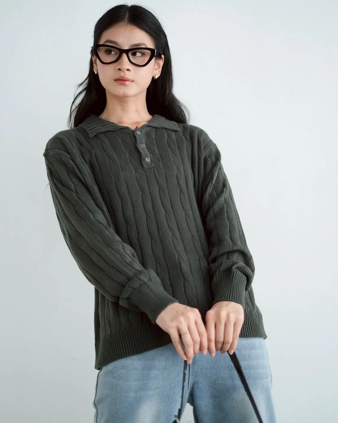 Veralda Sweater Dark Army