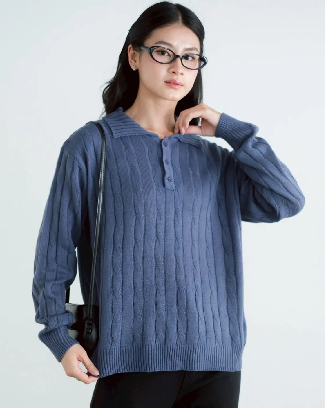Veralda Sweater Blue Denim - Image 3