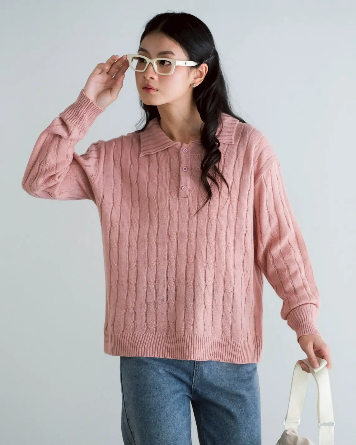 Veralda Sweater Dusty Pink - Image 2