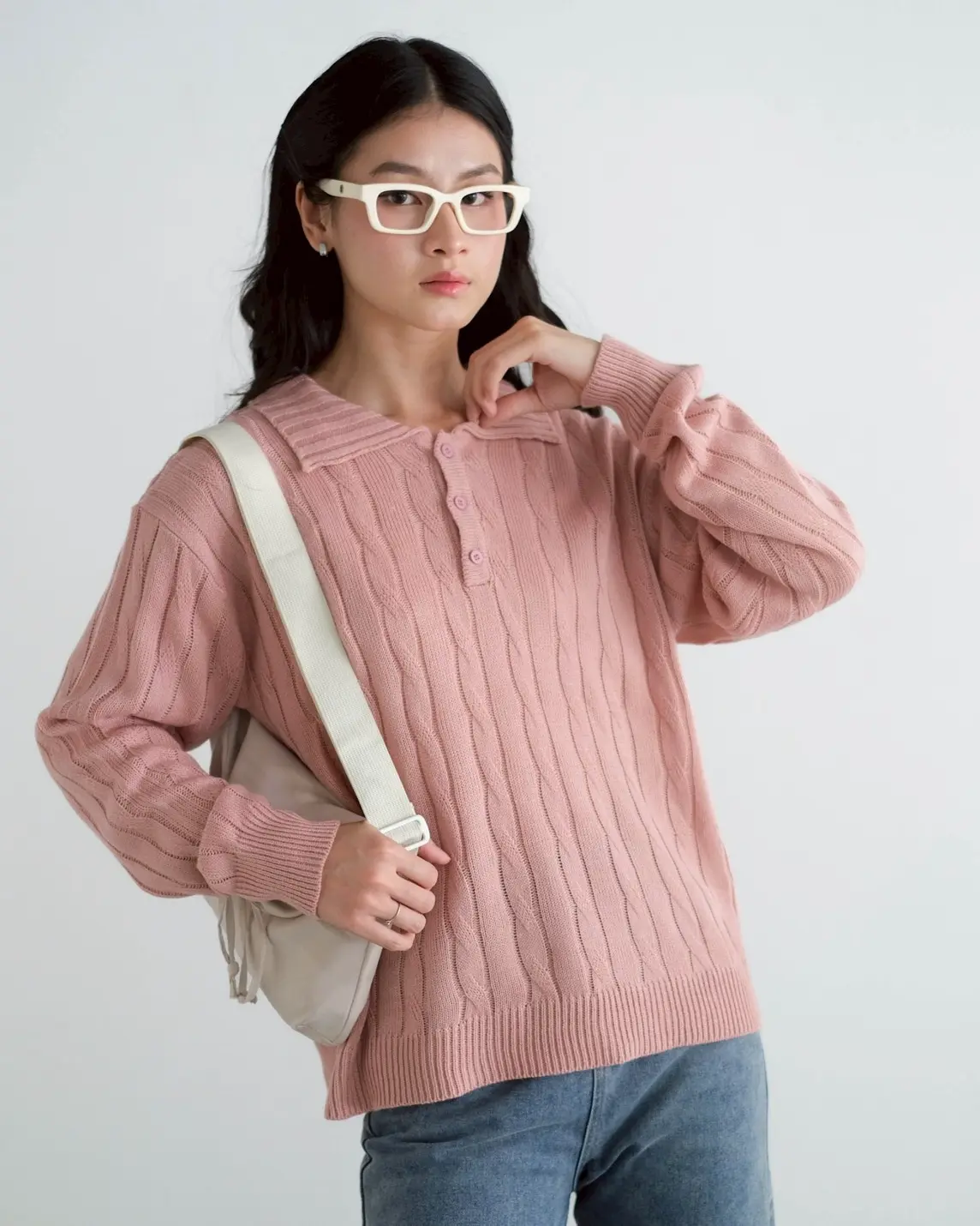 Veralda Sweater Dusty Pink - Image 3