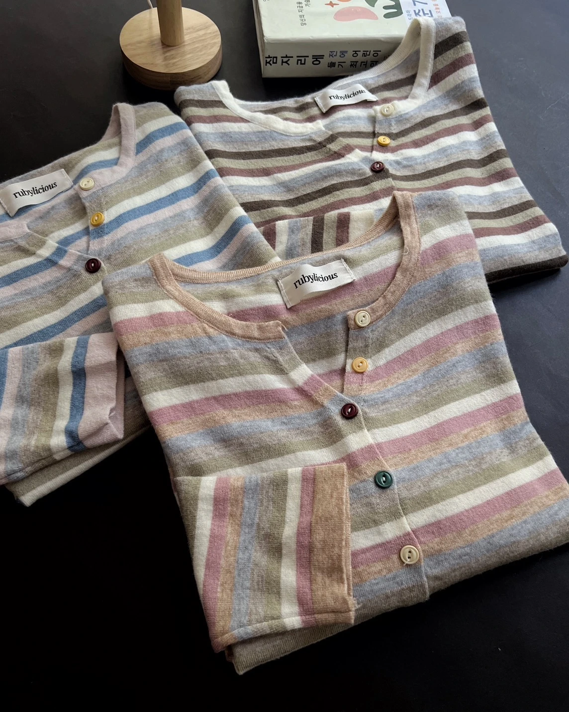 HERTA STRIPE CARDI KODE 299F BLUE - Image 2