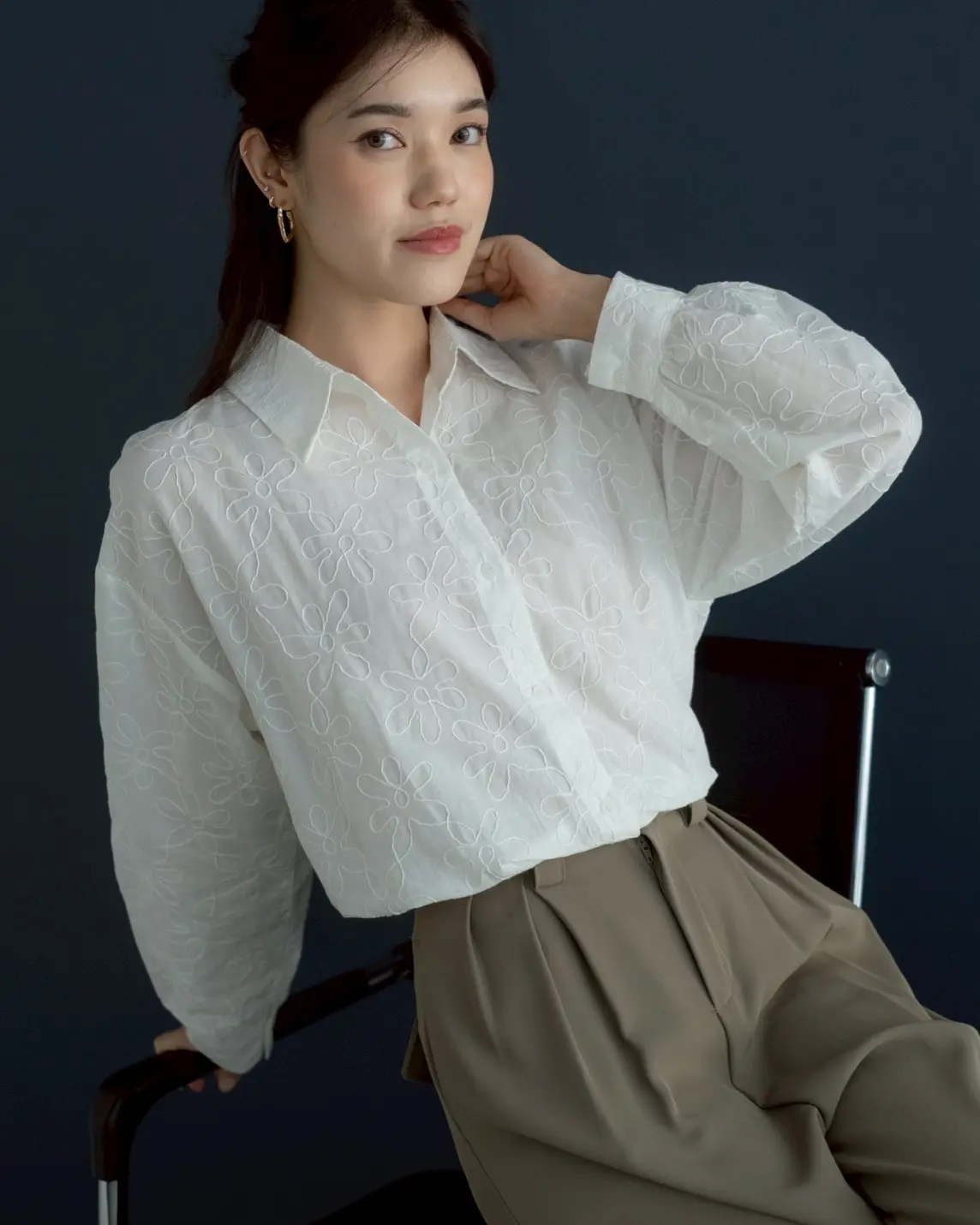 Falka Shirt Kode 14991 Broken White