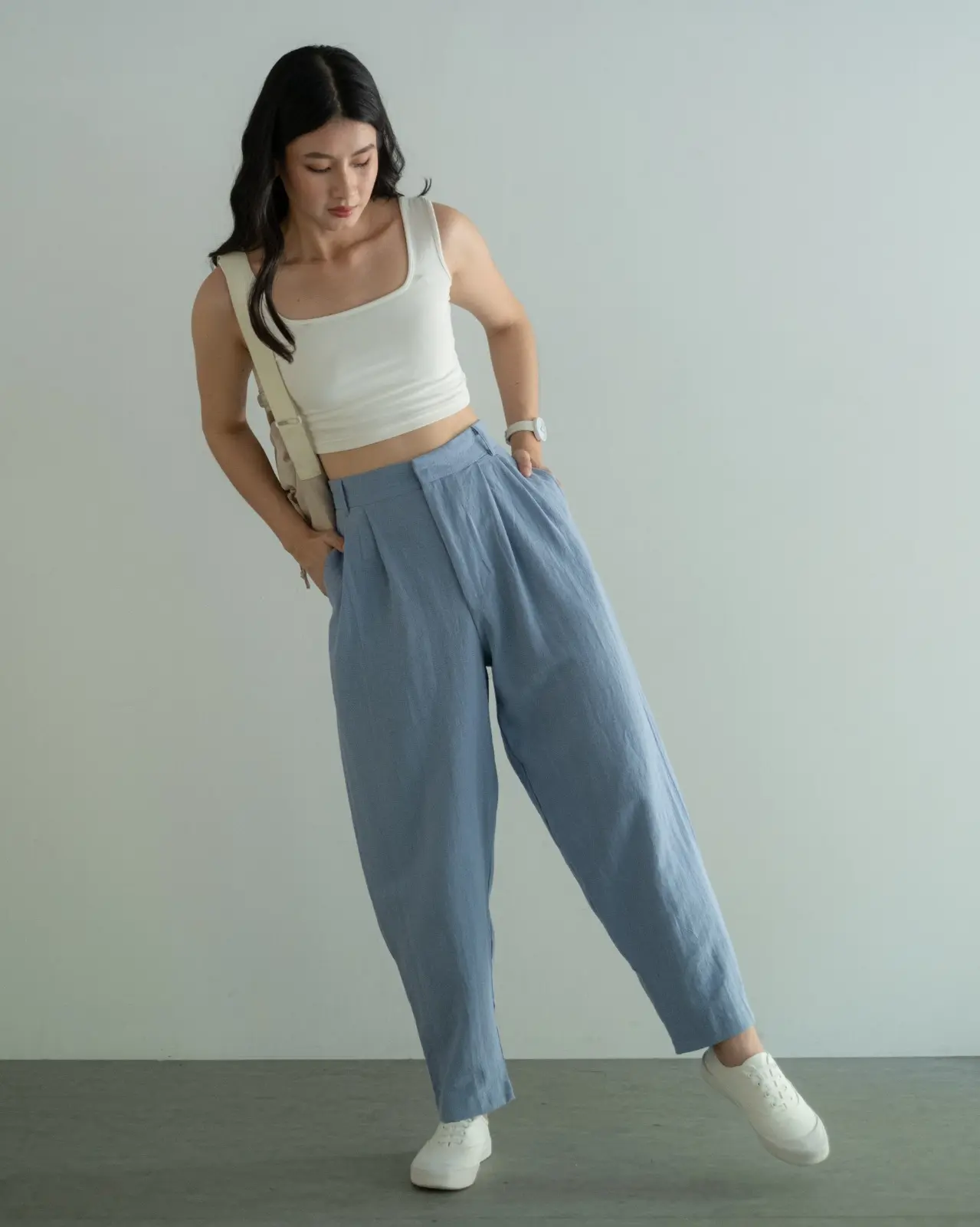 Amy Barrel Pants Blue