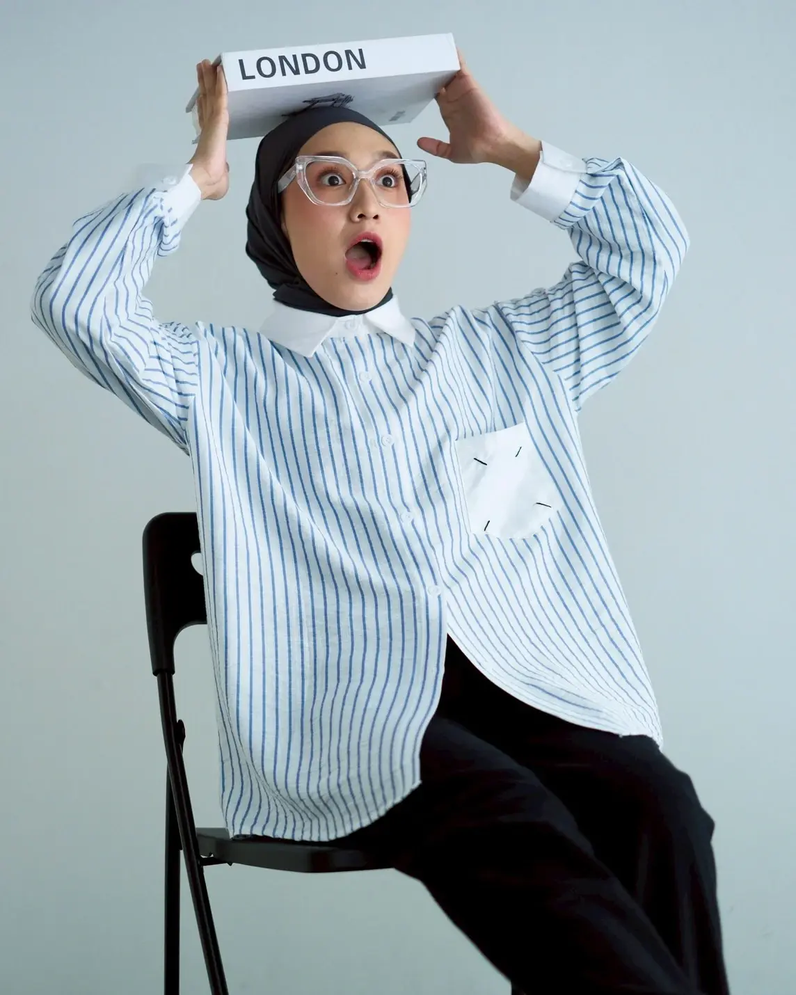 Brieta Stripe Shirt Kode 270G Blue - Image 3