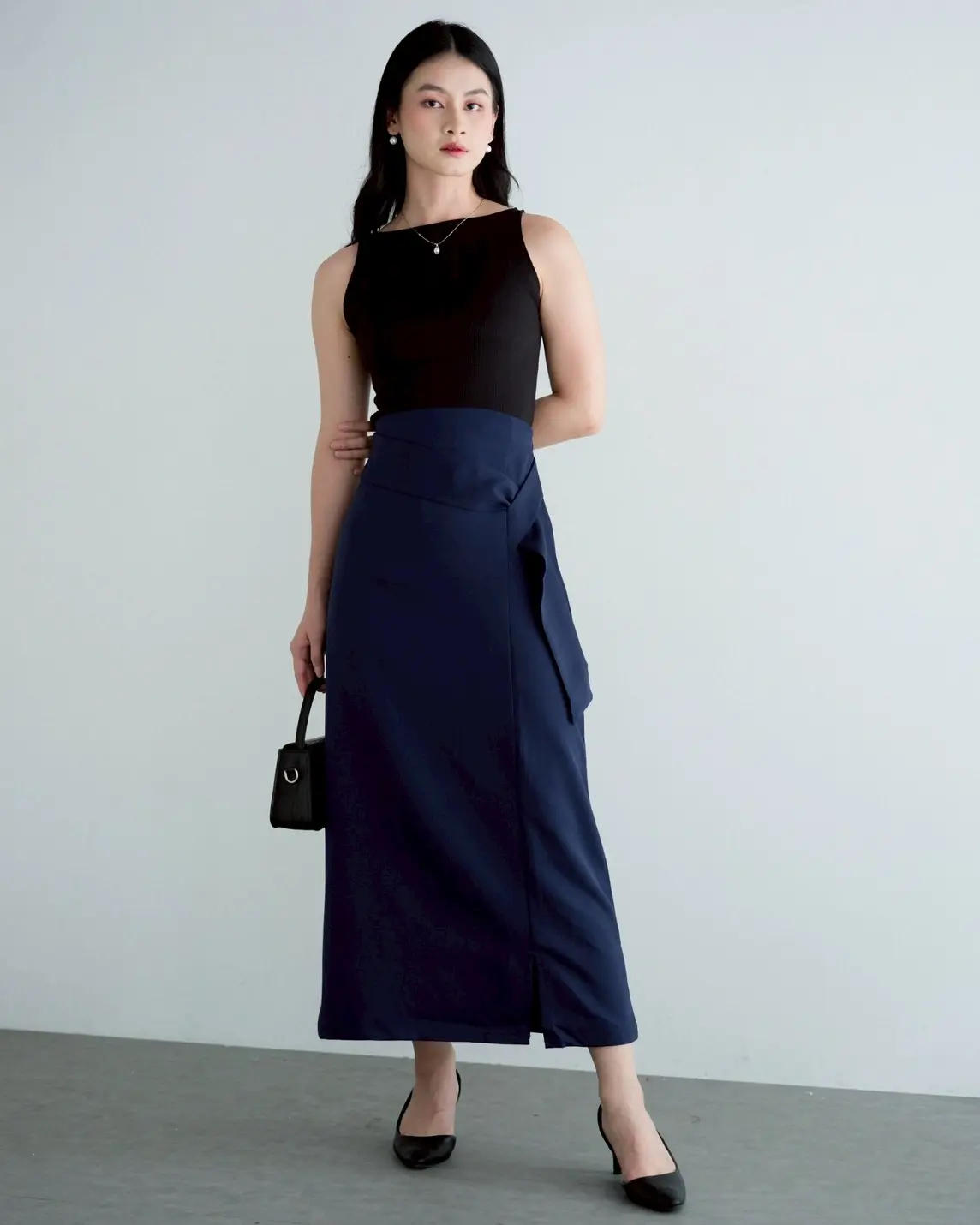 Alternative view of Melanie Skirt Kode V3347 Navy