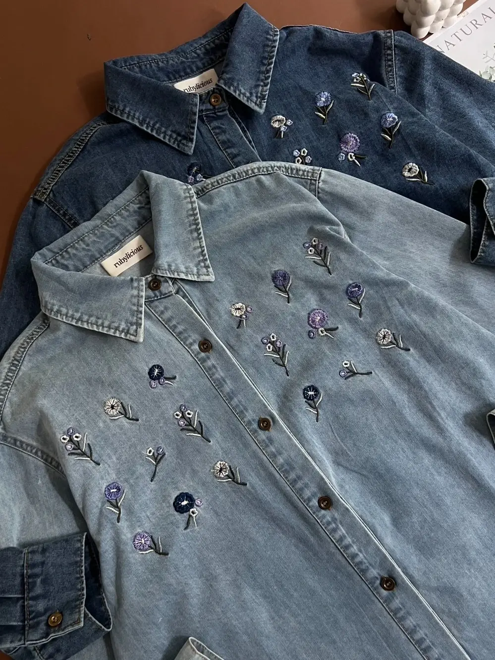 Nataly Denim Shirt Kode 663G Light Blue - Image 3