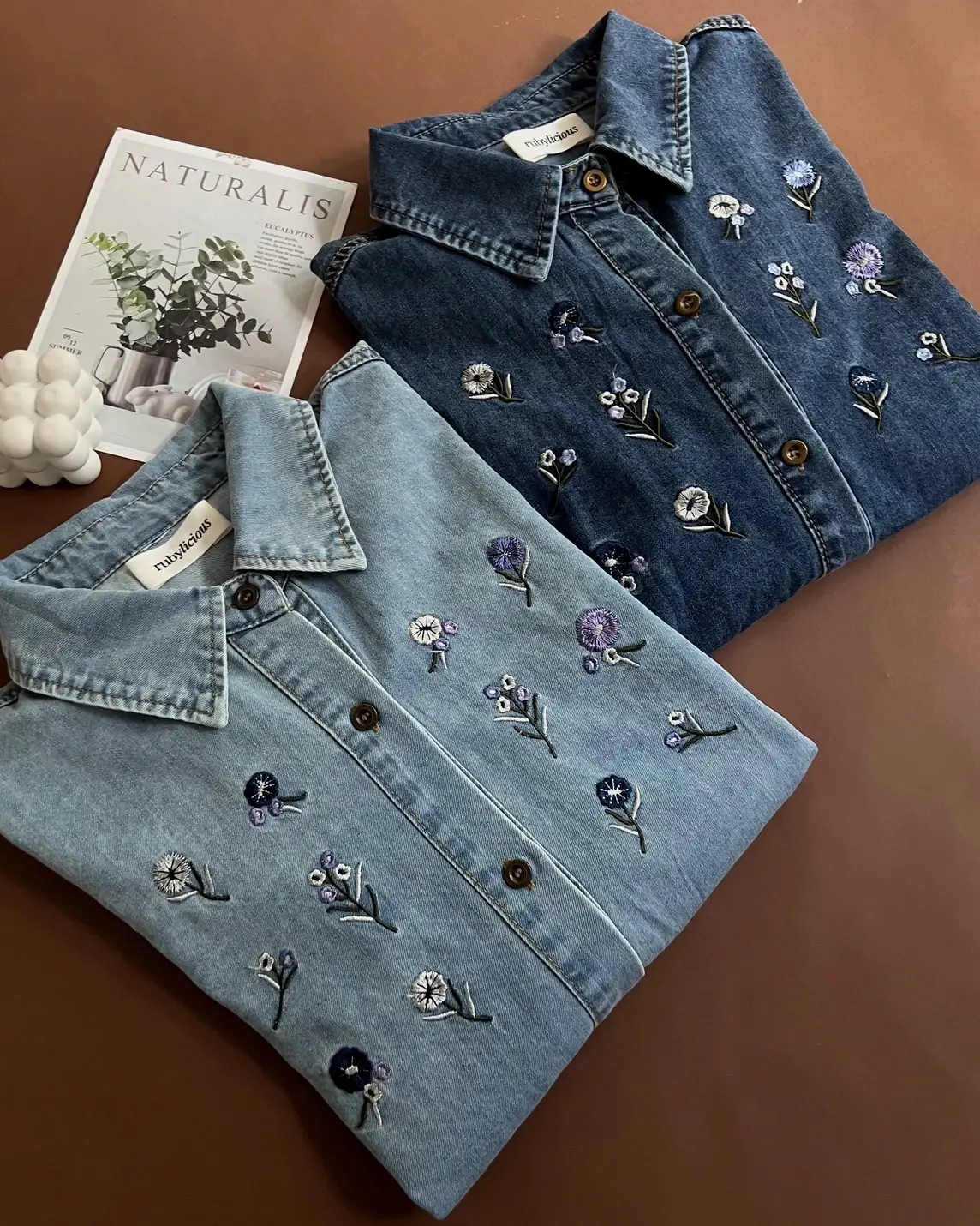 Nataly Denim Shirt Kode 663G Light Blue - Image 2