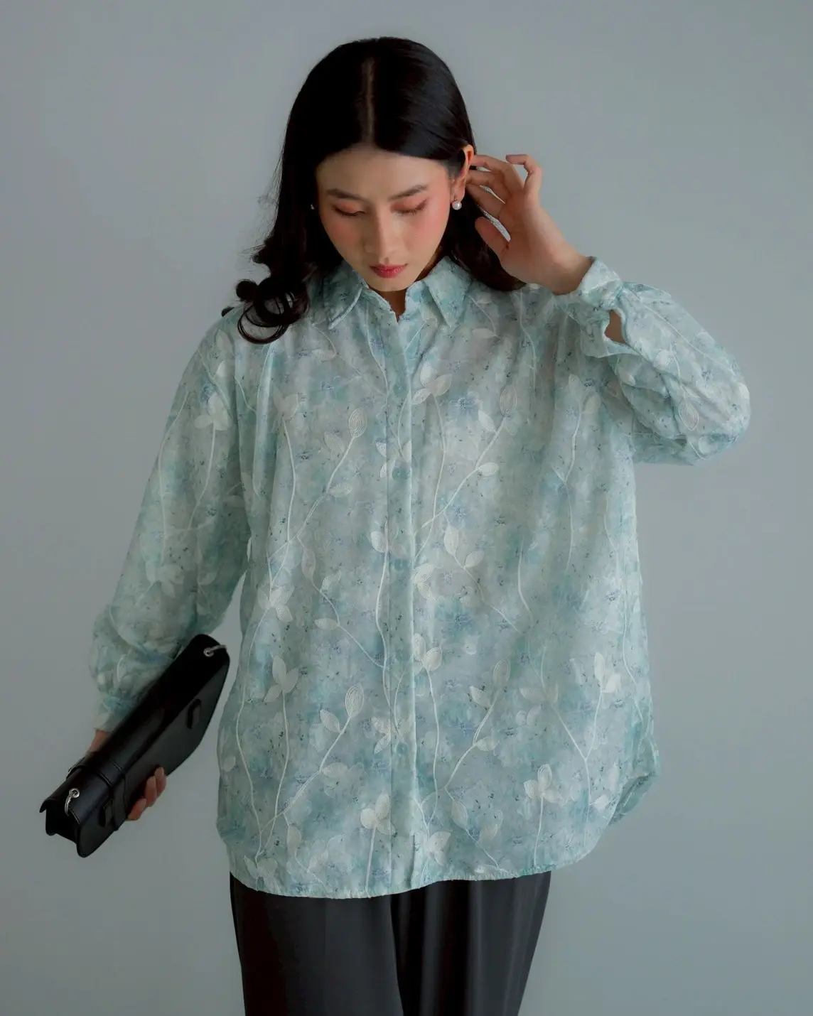Nevara Shirt Kode Mr 2506 Mint