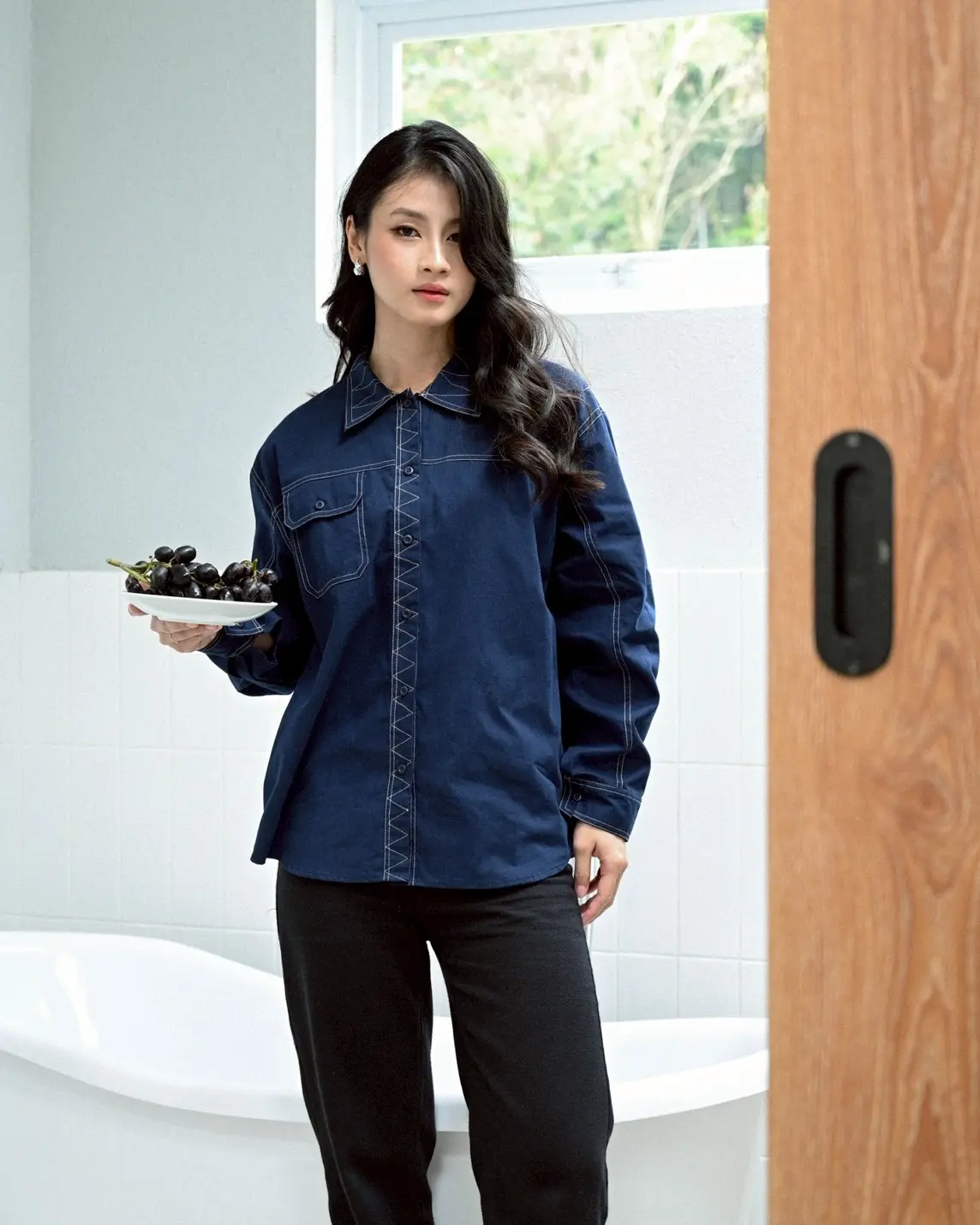 Alternative view of Keiko Shirt Midnight Blue