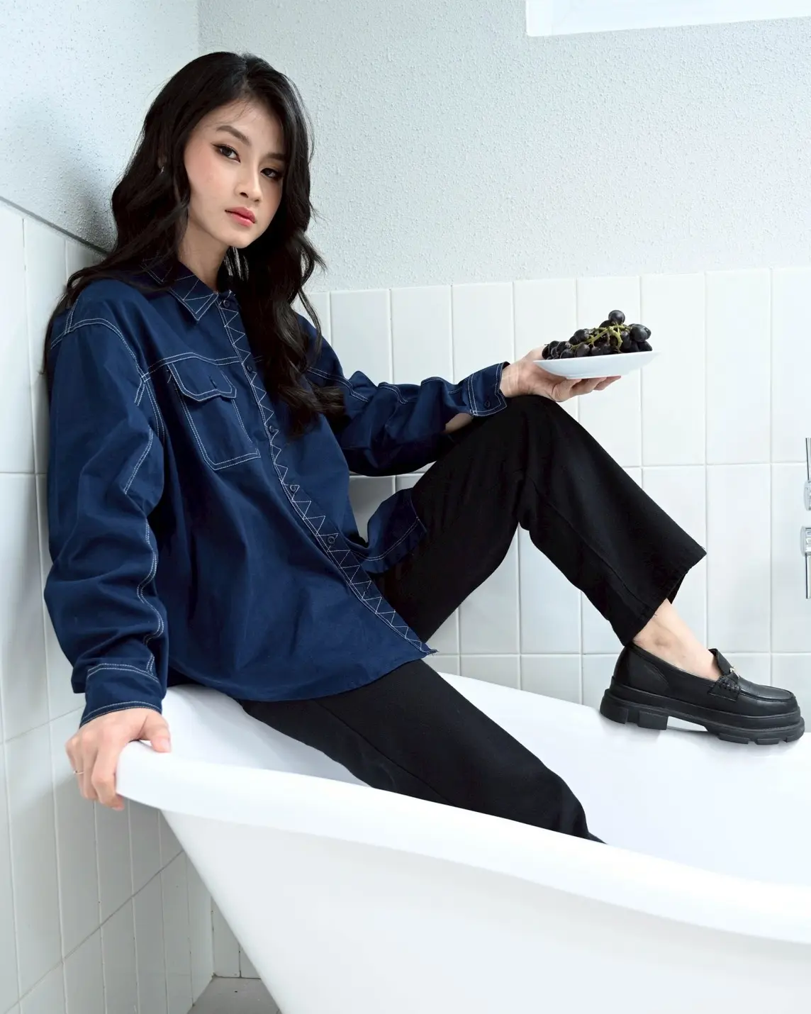 Keiko Shirt Midnight Blue