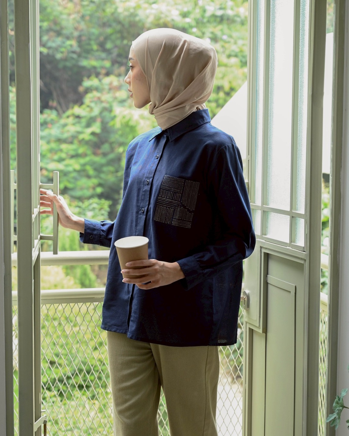 Shiko Shirt Midnight Blue - Image 4