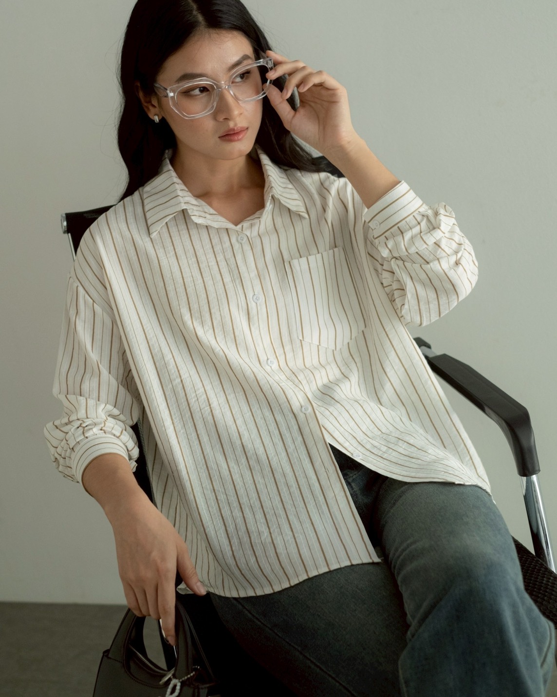 Yuri Stripe Set Kode 376G Broken White