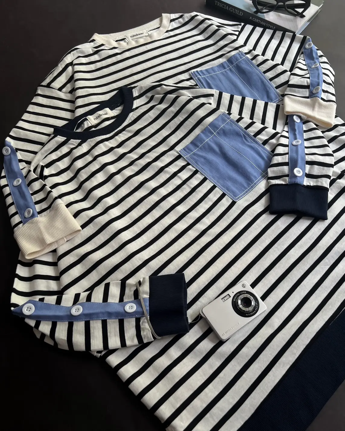 Jaelin Stripe Longsleeve Kode Ft 6274 Broken White - Image 3