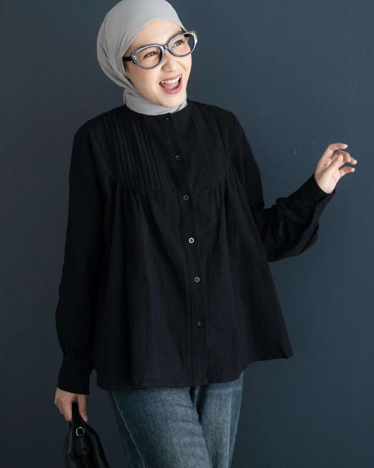 Inez Shirt Kode Mr 2498 Black