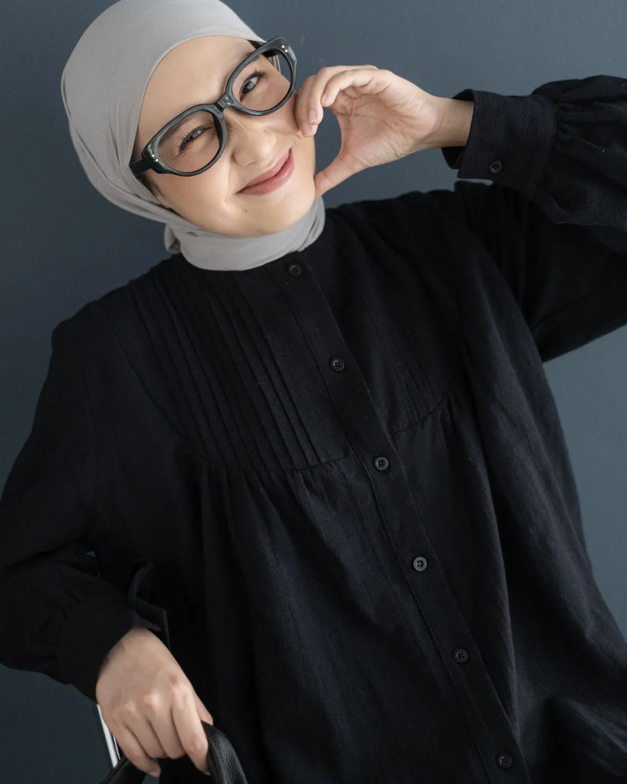 Alternative view of Inez Shirt Kode Mr 2498 Black
