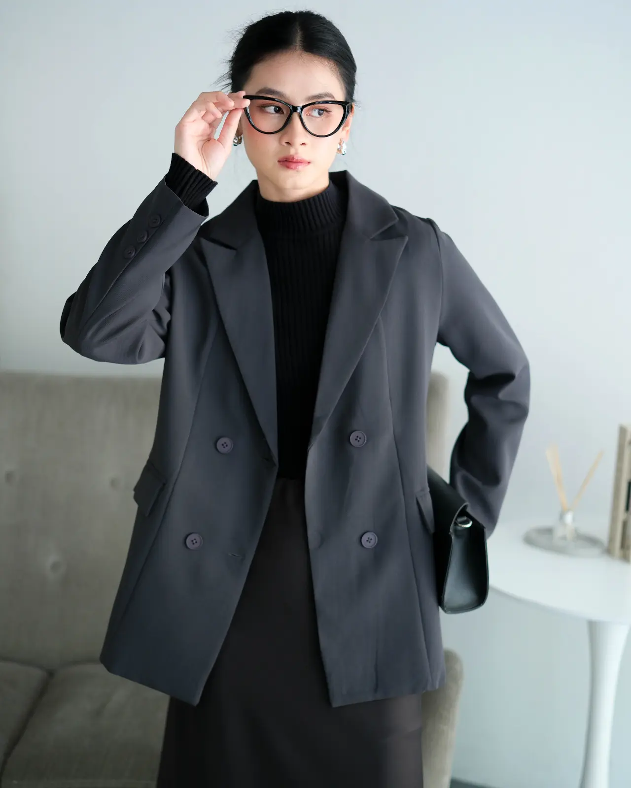 Ferda Blazer Kode 379G Dark Grey