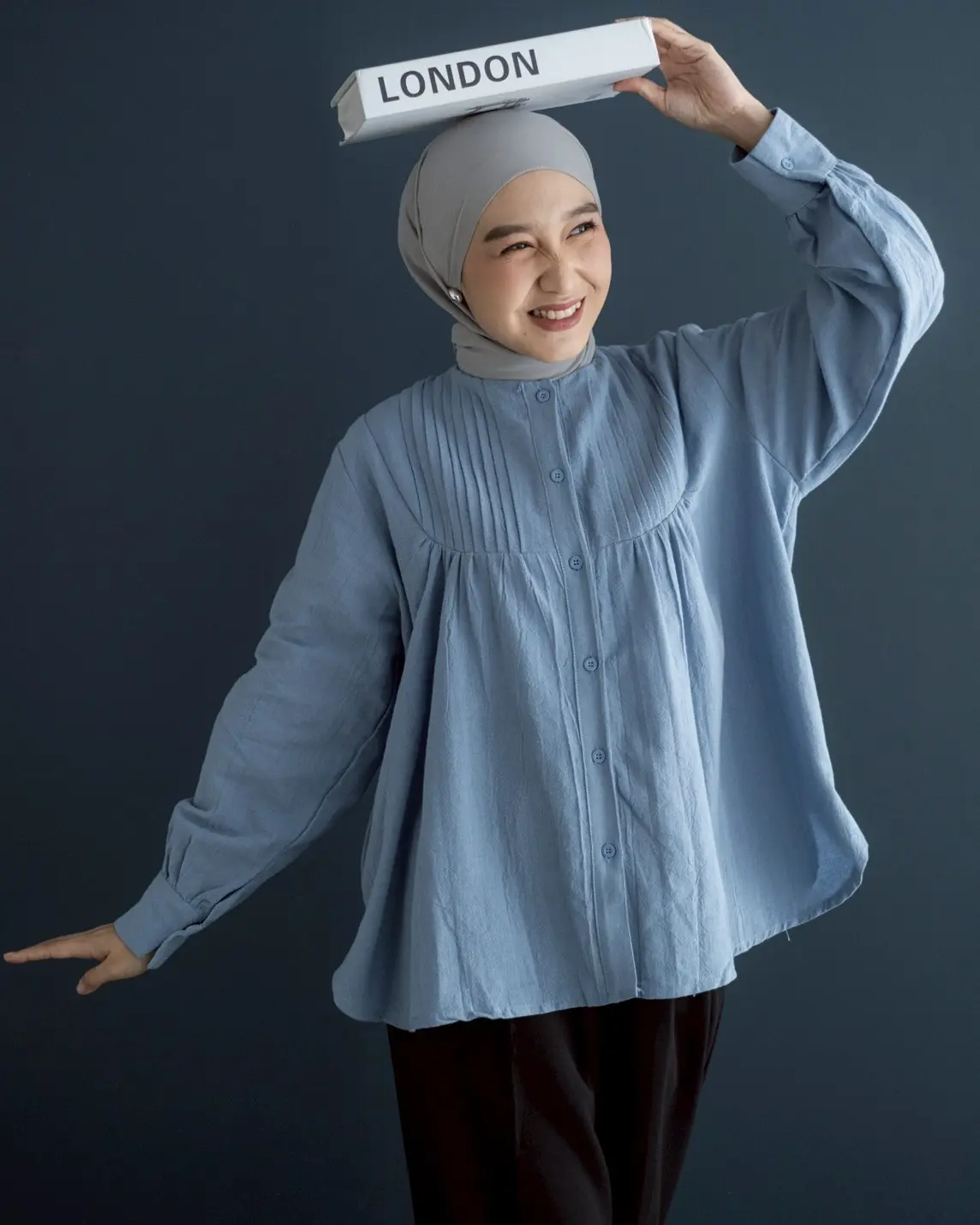 Inez Shirt Kode Mr 2498 Blue