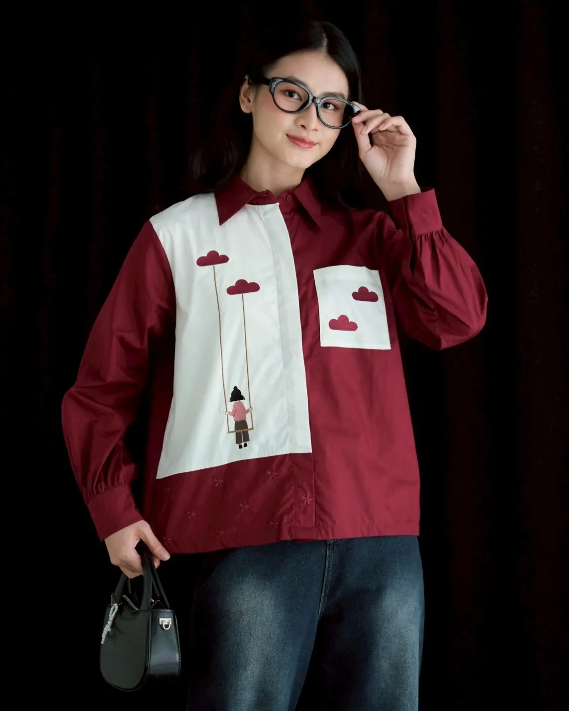 Nolda Shirt Maroon - Image 3