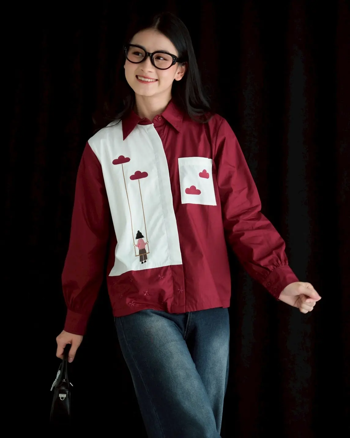 Nolda Shirt Maroon - Image 2