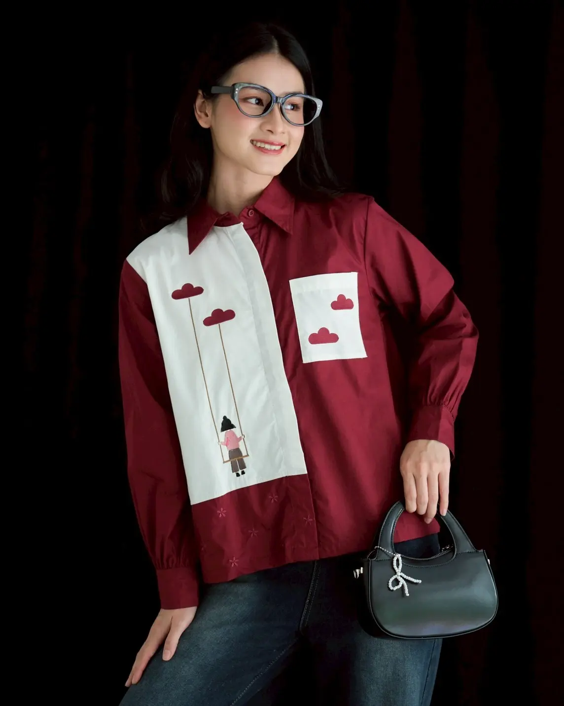 Nolda Shirt Maroon