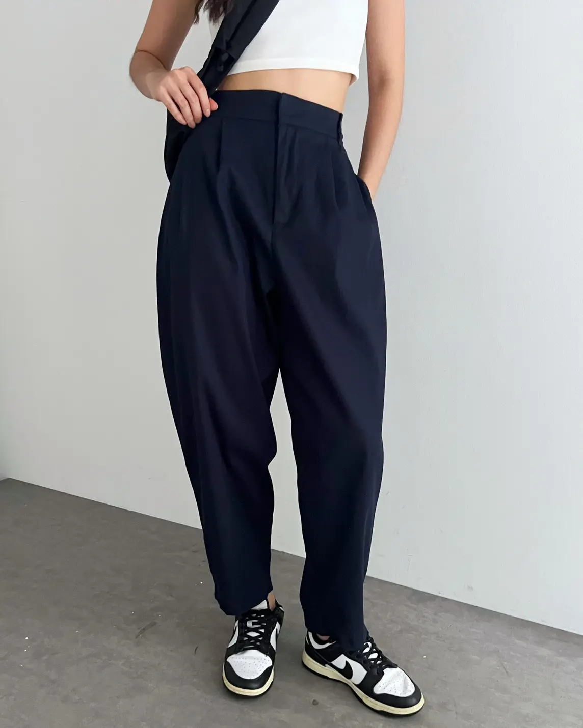 Fia Barrel Pants Kode 25269 Navy - Image 3